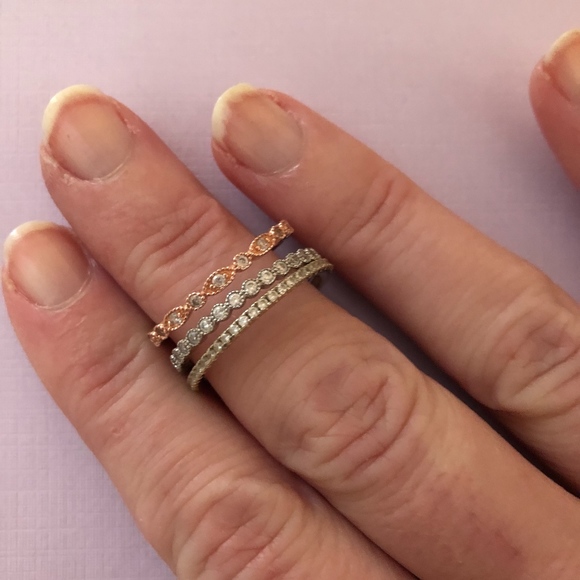 Mixed Metals Stackable Rings - Picture 3 of 4